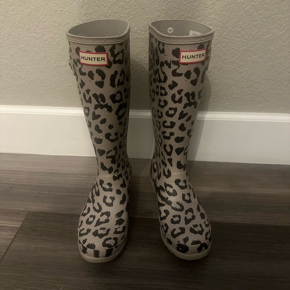 Hunter Animal Print Tall Boots